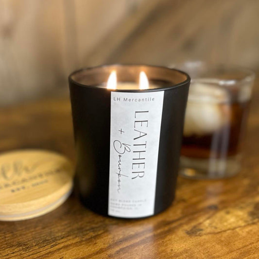 Leather + Bourbon Soy Blend Candle - Formerly Man Cave